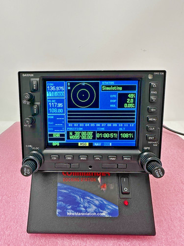 Garmin GNS 530 Non WAAS GPS NAV COM w/ Aviation Commander Docking Station