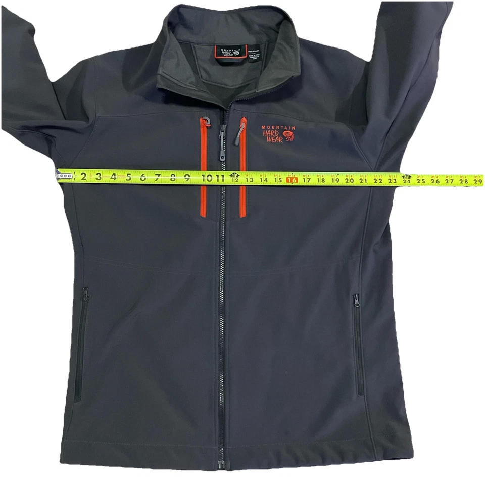 Mountain Hardwear Men’s Grey Orange Soft Shell Long Sleeve Hueco Jacket Large - Image 2 of 4