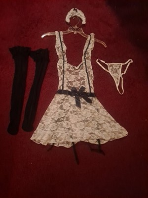 Sexy Maid Costume Lingerie For Women Sz XXL New