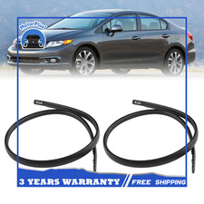 2pcs Black Left Right Roof Trim Molding Kit For 2012-2015 Honda Civic Sedan