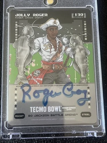 Bo Jackson Battle Arena Tecmo Bowl Roger Craig Debut Steel Inspired Ink Auto