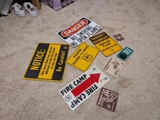 Vintage US Forest Service Metal Sign Lot - USFS Boundary, Fire Tower (9 Signs)