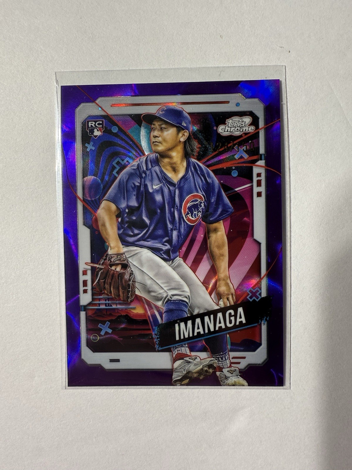 2024 Topps Cosmic Chrome - Shota Imanaga #199 Purple Nebula Refractor /150 (RC)