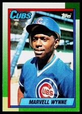 Marvell Wynne, 1990 Topps, #256, Chicago Cubs,