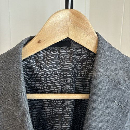Tallia Gray Wool Blend Preppy Flex Sport Coat Blazer Jacket Mens 40R *NOTE - Picture 1 of 9