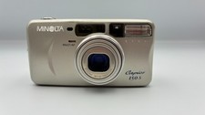  Near MINT Minolta Capios 150S Point  Shoot 35mm Film Camera Silver From JAPAN