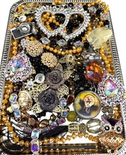 Broken Rhinestone Crystal Costume Jewelry Lot Craft Art Upcycle Embellishments