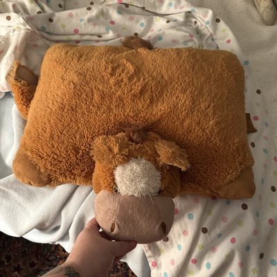 Pillow Pet Horse Stuffed Animal Plush 2010 Brown Cream Retired Gently Used