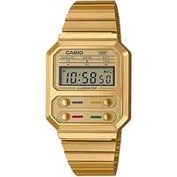 Casio A100WEG-9A Digitaluhr Gold Edelstahl Retro Vintage Unisex Y863380