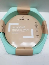 Set of 2 - ALDI Crofton Silicone Round Pan - Teal - New - 9"
