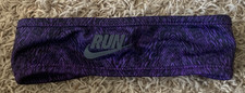 Nike Dri-fit Women's Headband Purple Black Run Reversible