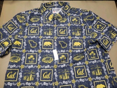 CAL UC Berkeley Reyn Spooner Mens Aloha Hawaiian Shirt size 2XL Tags 54x33 