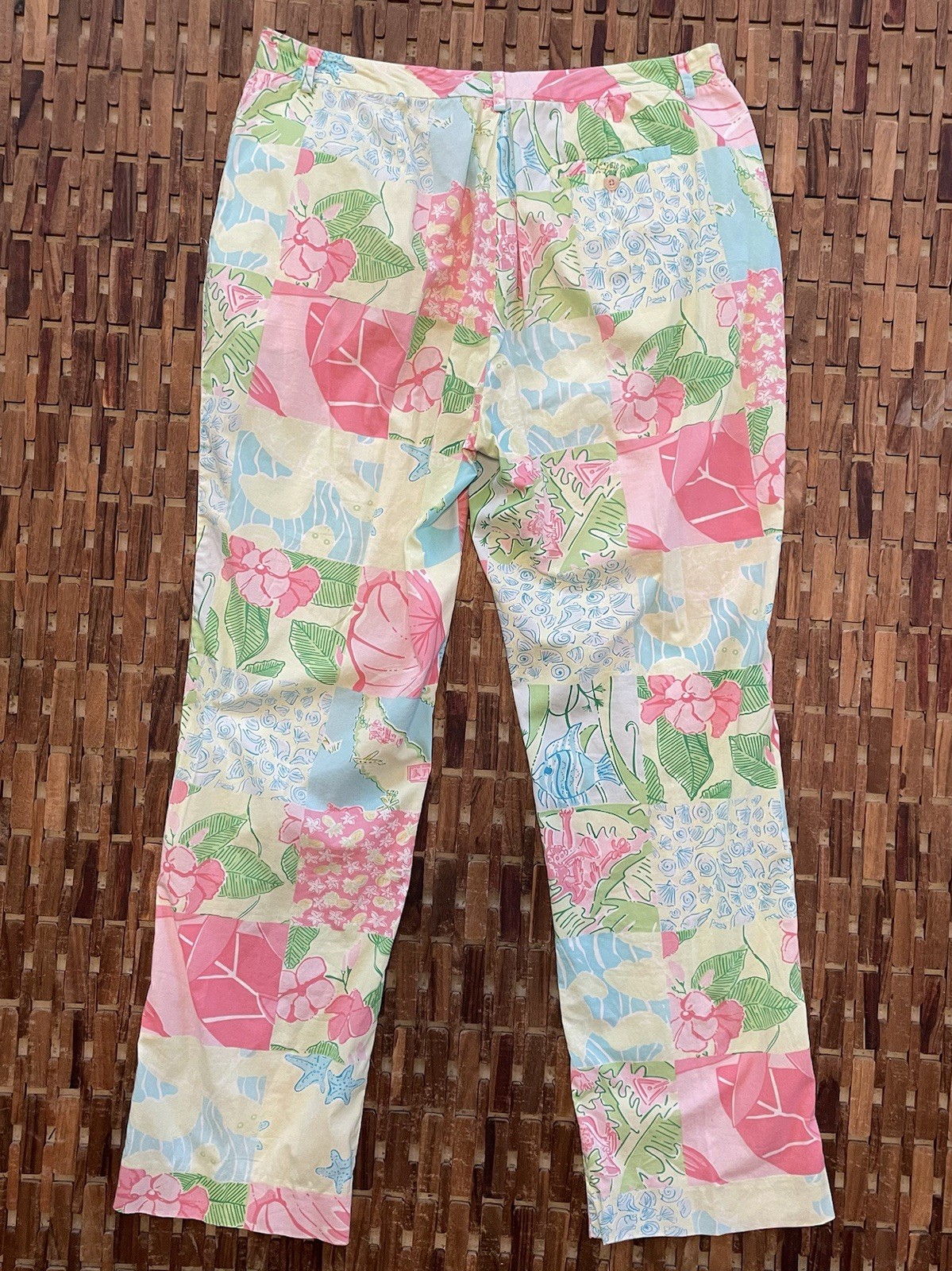 EUC Lilly Pulitzer Patchwork Print Pants Pastel P… - image 2