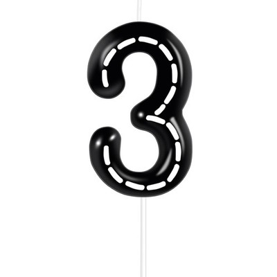 Geburtstagskerzen Zahlen 3 Racing Thema Rennstrecke Torten Deko Kindergeburtstag