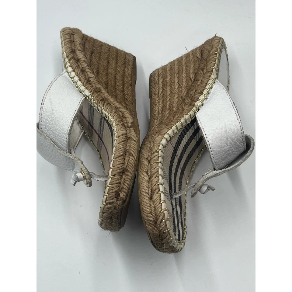 Alpargatas Burberry cuero blanco patrón bloques de colores Nova Check 38/7,5-8 Foto 3 de 4