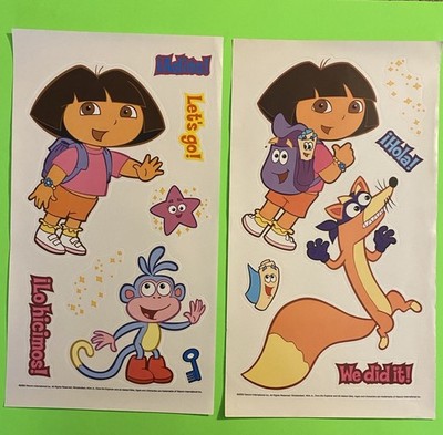 Dora The Explorer Wall Decal Decor Stickers Set Peel Stick Remove Made In USA