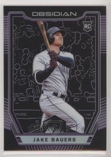 2019 Panini Chronicles Obsidian Electric Etch Purple Prizm 18/99 Jake Bauers 0cz