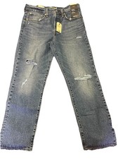 Levi  s Premium Wedgie Women  s Straight Cropped Jeans Size 30 X 28 Button Fly NWT