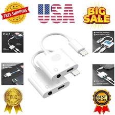 Apple MFi Certified 2 Pack Lightning to 3.5mm Headphone Jack Adapter, 2 in 1...