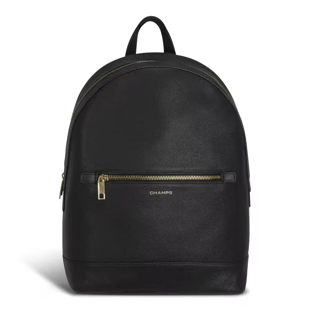 Gala Collection 15 In. Black Leather Backpack