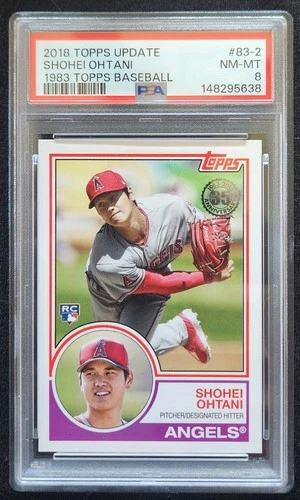 2018 Topps Update Series 1983 Topps Design Shohei Ohtani #83-2 - PSA 8
