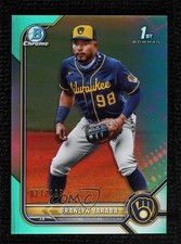 2022 Bowman Chrome Prospects Aqua Refractor 17/125 Branlyn Jaraba #BCP-15 04cw