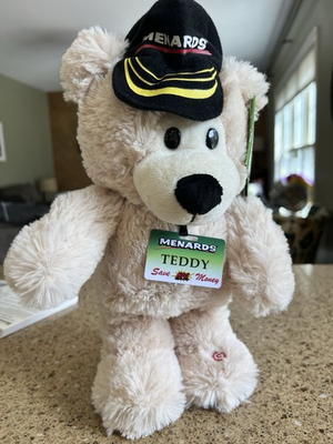 #ad Menards Singing Dancing Teddy Bear “Save Big Money” Rare 2011 $36.00