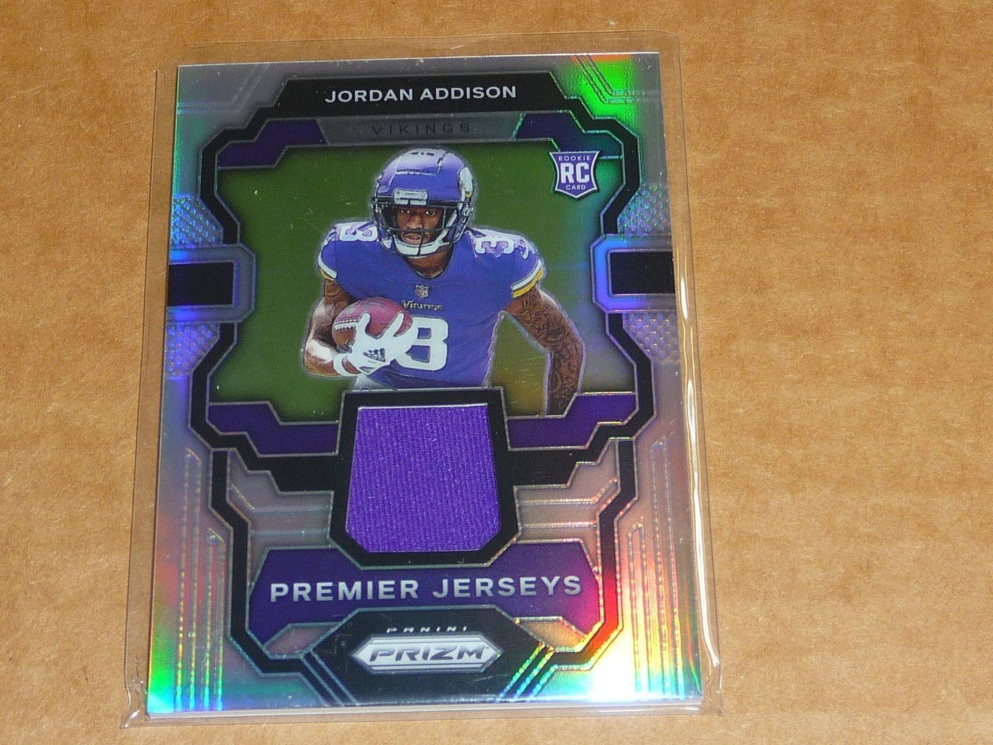 2023 Panini Prizm JORDAN ADDISON ROOKIE PREMIER JERSEY VIKINGS T4869