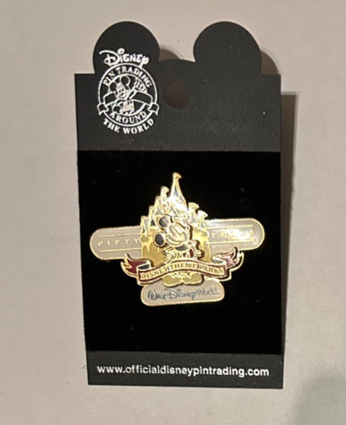 Mickey Mouse 50 Fifty Years Disney World Theme Parks Pin NEW on card