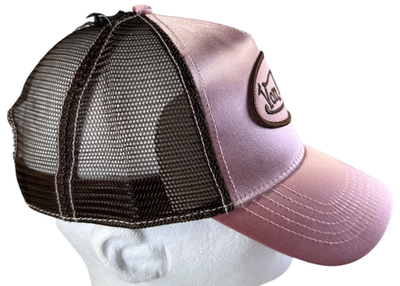 Von Dutch Hat Cap SnapBack Pink Brown Trucker Mesh Patch  display picture 1
