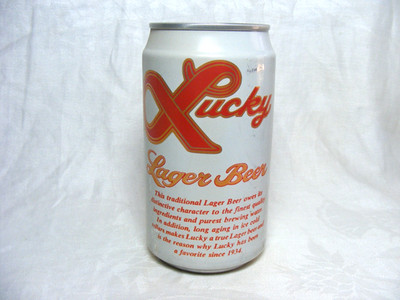 Vintage Aluminum Beer Can Lucky Lager Beer Pearl Brewing Co. Tx 12oz