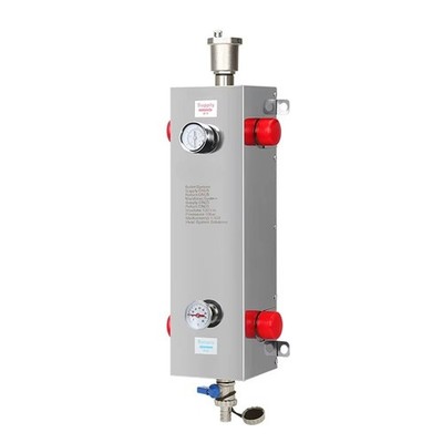 NEW Floor Heating System Wall-Mounted Boiler Coupling Tank Water Flow Divider