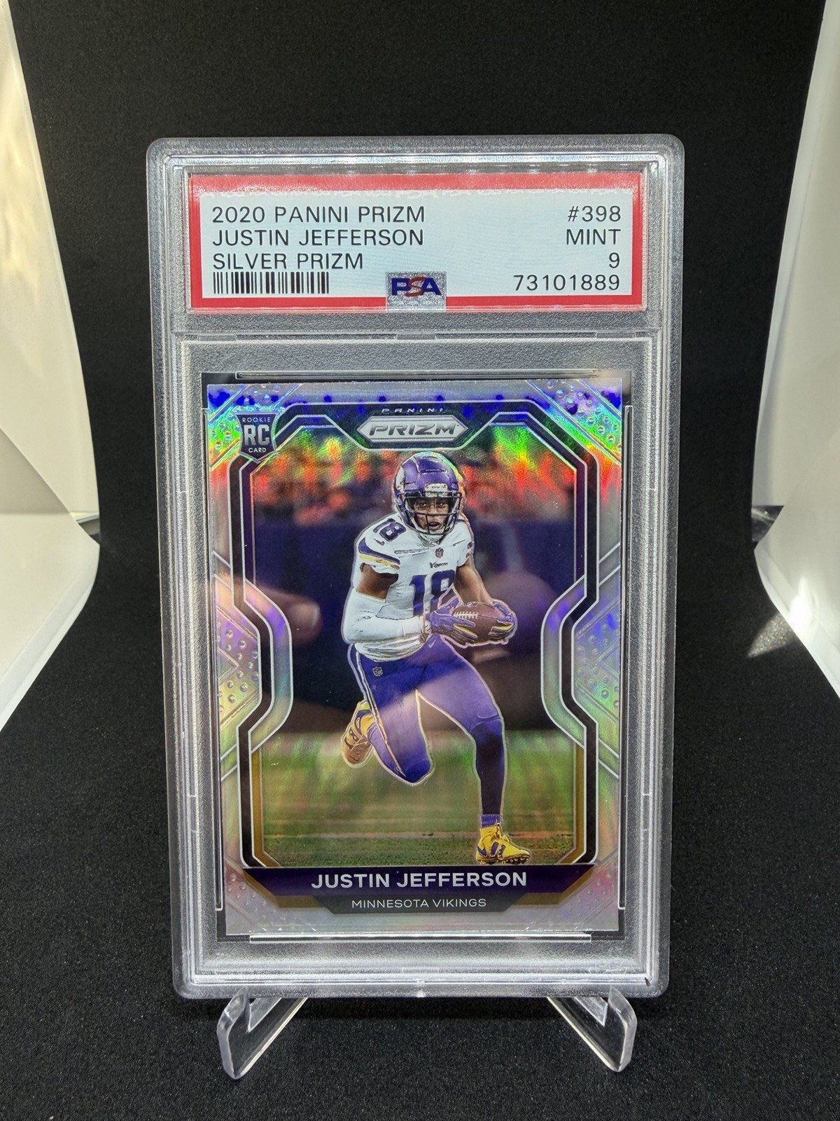 2020 Panini Prizm Rookie Silver Prizm Justin Jefferson #398 RC PSA 9 | eBay