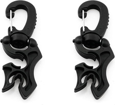 2Pcs Scuba Diving Double Hose Holder with Clip Snorkeling Double BCD Clip Regula