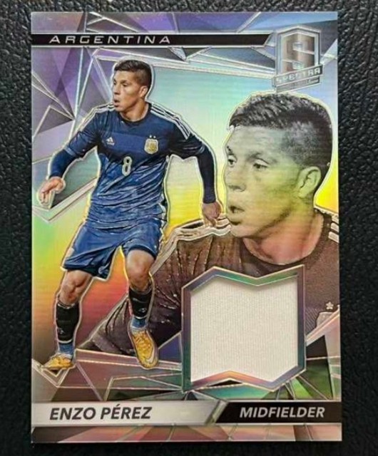 Enzo Perez 2016-17 Panini Spectra Soccer Swatches Jersey Silver /199 #SW-EP