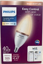 Philips Wiz 40w Tunable White Wi-fi Led Bulb E12 -free Sh