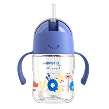 Tritan Weighted Straw Sippy Cup with Handles for Baby and Toddlers Spill Proo...