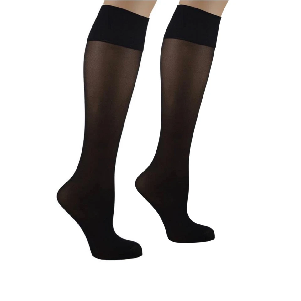 6×Paar Damen kniestrümpfe Feinsocken Reisestrümpfe Nylonstrümpfe Den 20/40/50 DE - Bild 3 von 4