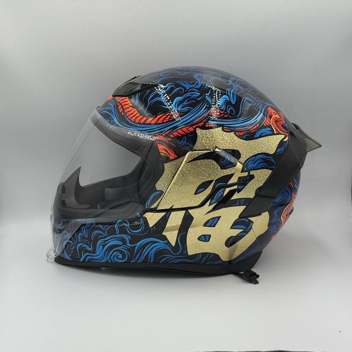 icon airflite good fortune helmet large ICON AIRFLITE GOOD FORTUNE FULL FACE HELMET Size Small