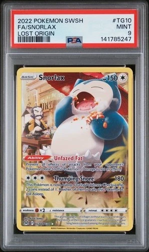 Pokemon TCG Snorlax TG10 Lost Origin PSA 9