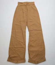 Vintage 60s 70s Streetwear Womens 25 Wool Blend Wide Leg Bell Bottoms Pants USA