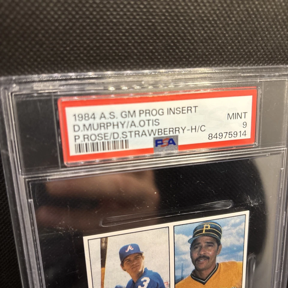 🔥1984 Pete Rose Strawberry RC Murphy Very Rare PSA 9 POP 7 All-Star Game Insert - Image 3 of 4