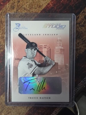 2005 Donruss Studio Private Signings Travis Hafner Auto /100.  A1H