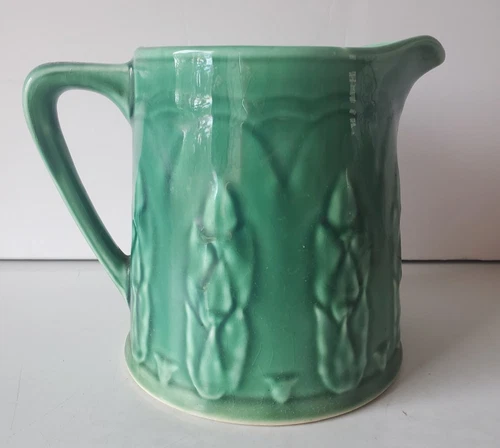 Antique Green Glazed Asparagus Pitcher McCoy? Hull?