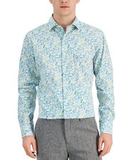 Bar Iii Mens Slim Fit Calma Floral Dress Shirt, Multi Size L