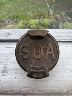 Vintage Brass SOA (Scottish Oil Agency) 2 Gallon Petrol Can Cap