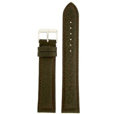 Extra Long Watch Band Dark Brown Matte Leather Strap XL Strap 18mm - 24mm