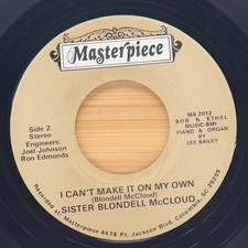 SISTER BLONDELL MCCLOUD - I CAN'T MAKE IT ON MY OWN / MAY GOD - BLACK GOSPEL 45
