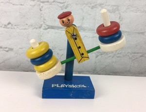 Vintage Playskool Wooden Toy Scale | eBay