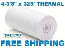 (24) 4-3/8" x 325' THERMAL PRINTER PAPER ROLLS  ~FAST FREE SHIPPING~